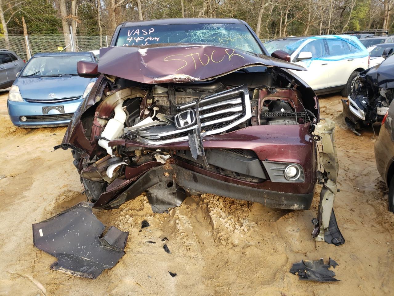 Photo 9 from auction – 2012 HONDA PILOT EXLN with VIN 5FNYF4H71CB014246