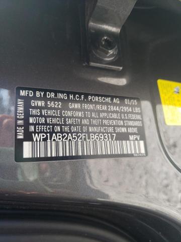 Photo 10 from auction – 2015 PORSCHE MACAN S with VIN WP1AB2A52FLB69317