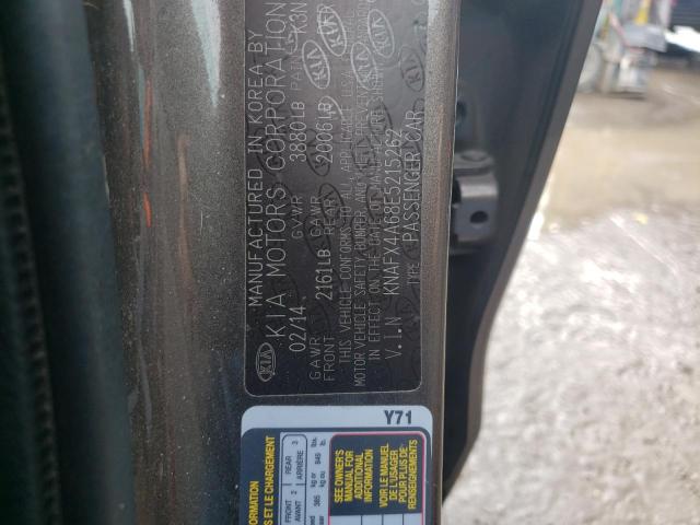 Photo 10 from auction – 2014 KIA FORTE LX with VIN KNAFX4A68E5215262