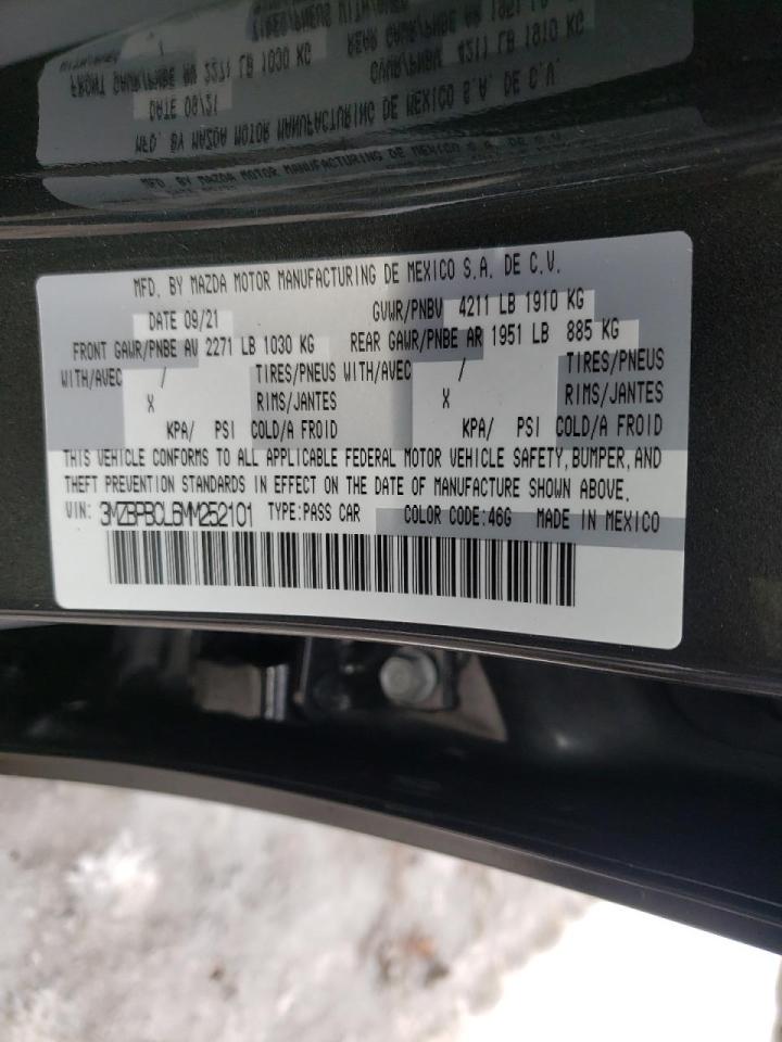Photo 10 from auction – 2021 MAZDA 3 PREFERRE with VIN 3MZBPBCL6MM252101