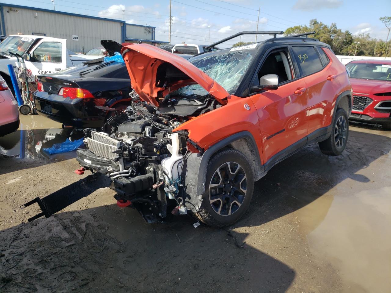 Photo 2 from auction – 2019 JEEP COMPASS TR with VIN 3C4NJDDB1KT766394