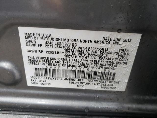 Photo 10 from auction – 2013 MITSUBISHI OUTLANDER with VIN 4A4AR3AU2DE023469