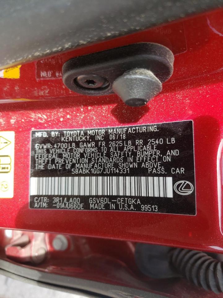 Photo 10 from auction – 2018 LEXUS ES 350 with VIN 58ABK1GG7JU114331