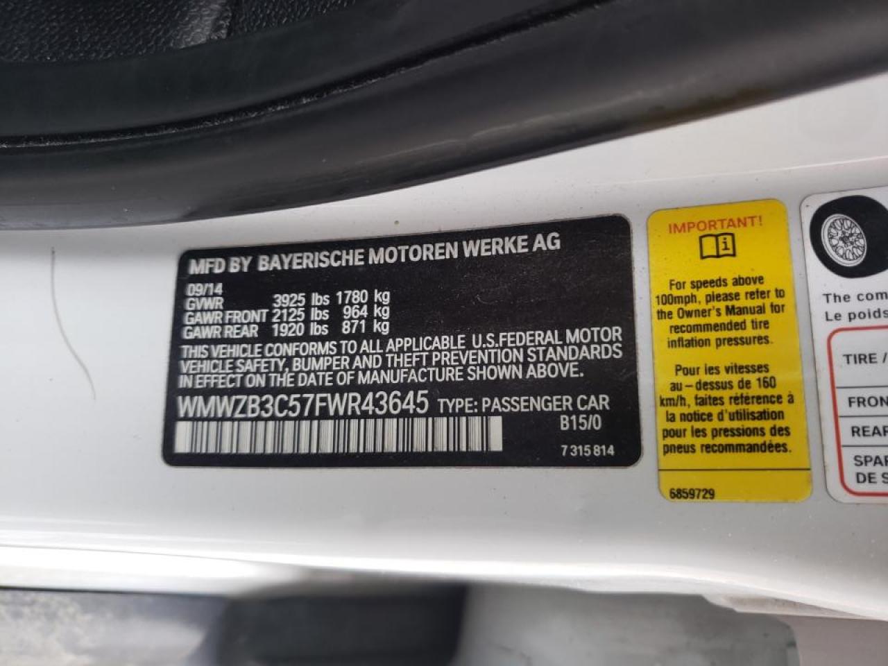 Photo 10 from auction – 2015 MINI COOPER COU with VIN WMWZB3C57FWR43645