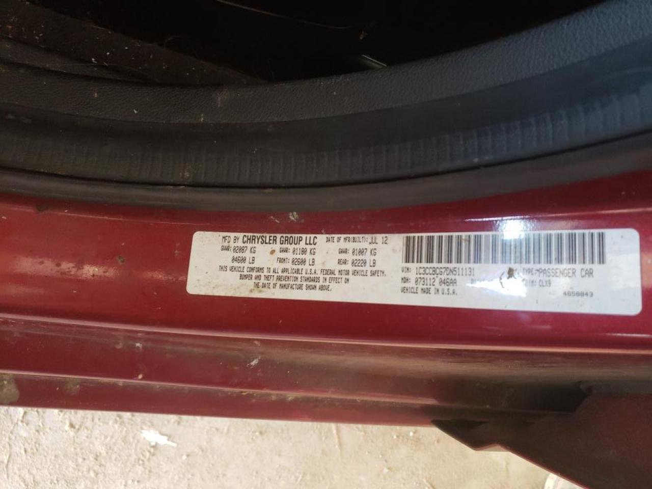 Photo 10 from auction – 2013 CHRYSLER 200 LIMITE with VIN 1C3CCBCG7DN511131