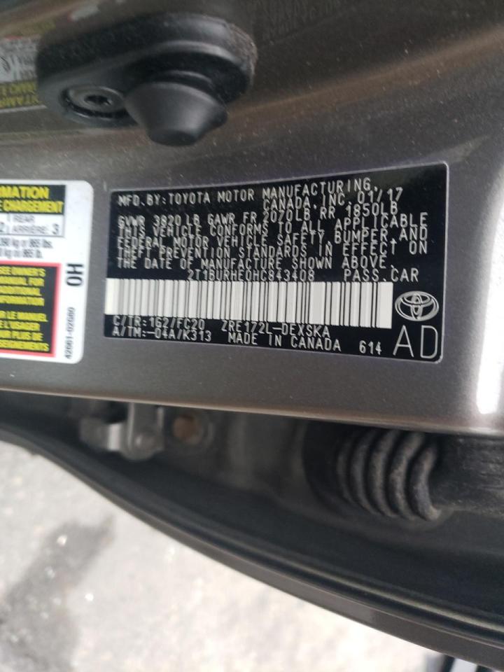 Photo 10 from auction – 2017 TOYOTA COROLLA L with VIN 2T1BURHE0HC843408