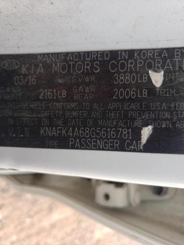 Photo 10 from auction – 2016 KIA FORTE LX with VIN KNAFK4A68G5616781