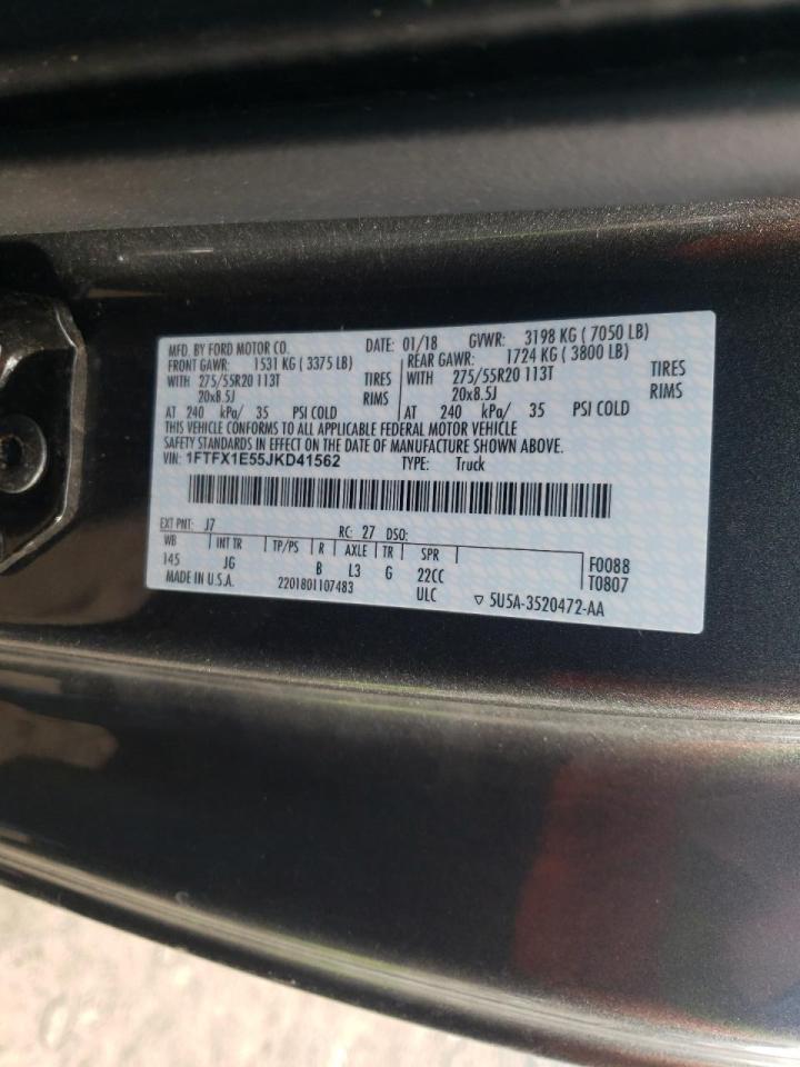 Photo 10 from auction – 2018 FORD F150 SUPER with VIN 1FTFX1E55JKD41562