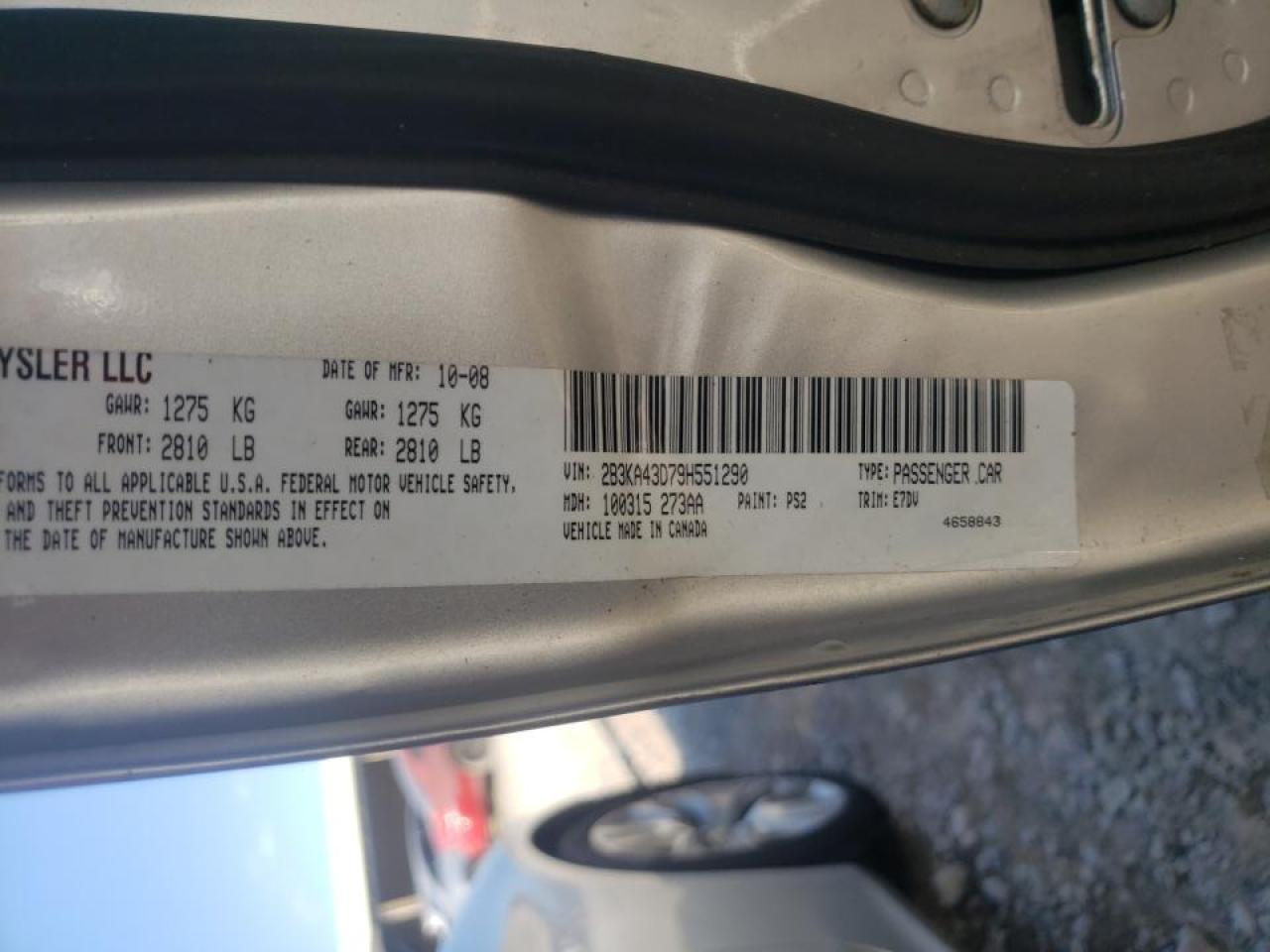 صورة رقم 10 من المزاد - 2009 DODGE CHARGER مع VIN 2B3KA43D79H551290