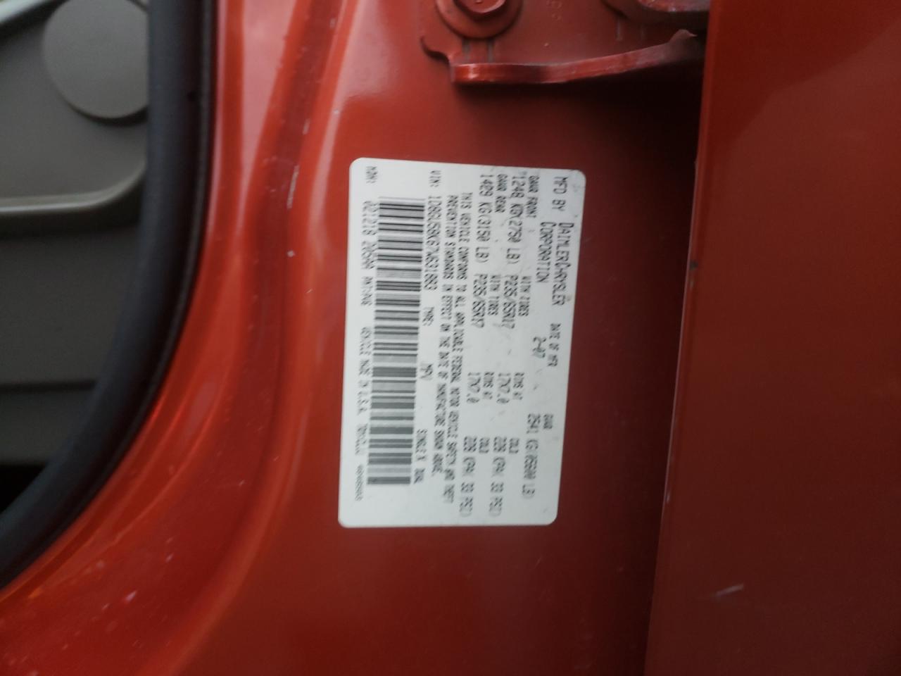 Photo 10 from auction – 2007 DODGE NITRO SLT with VIN 1D8GU58K67W631883