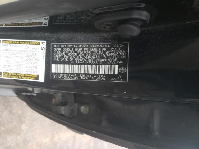 Photo 10 from auction – 2006 TOYOTA COROLLA CE with VIN JTDBR32E660085010