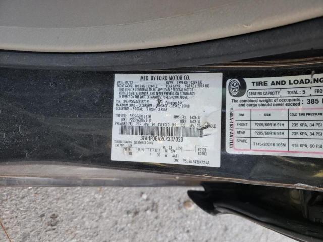 Photo 10 from auction – 2012 FORD FUSION S with VIN 3FAHP0GA2CR337020