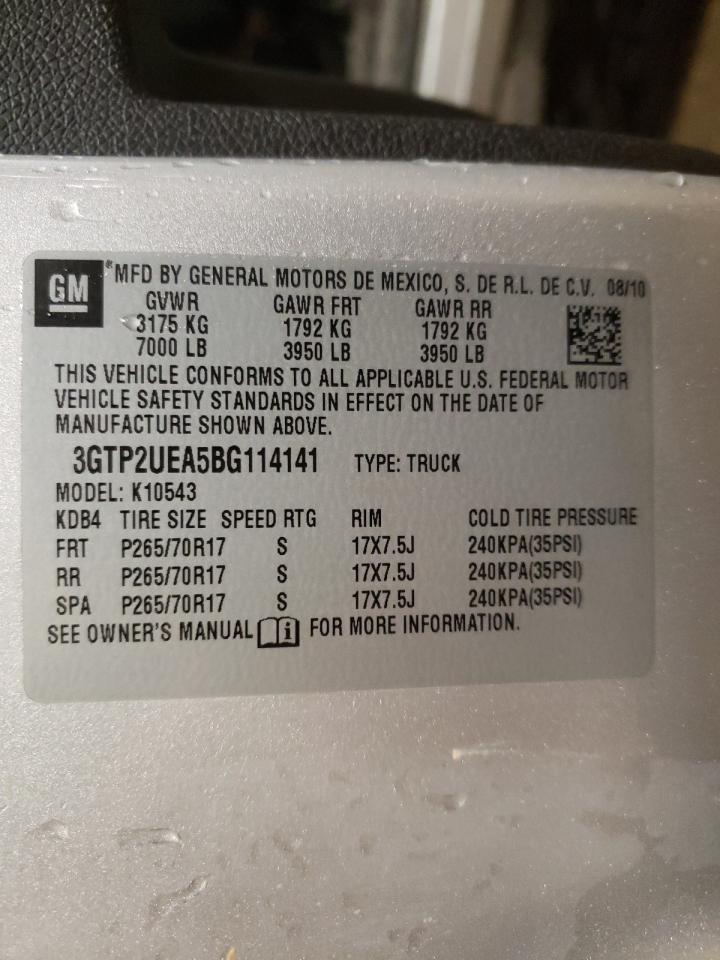 Photo 10 from auction – 2011 GMC SIERRA K15 with VIN 3GTP2UEA5BG114141