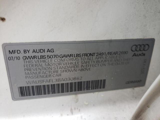 Photo 10 from auction – 2011 AUDI A4 PREMIUM with VIN WAUSFAFL3BA030862