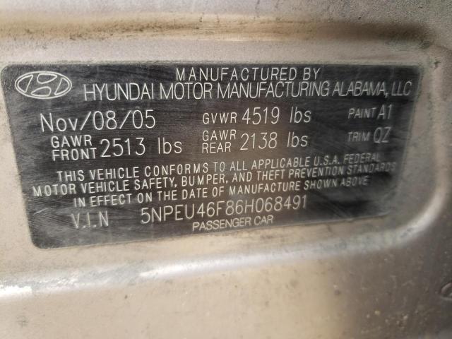 Photo 10 from auction – 2006 HYUNDAI SONATA GLS with VIN 5NPEU46F86H068491
