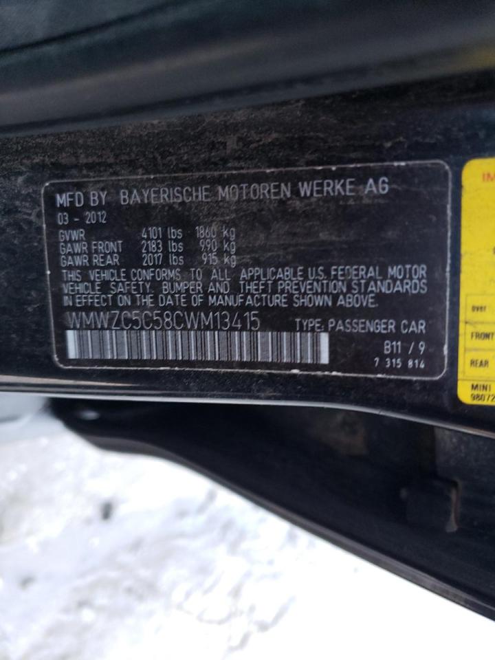 Photo 10 from auction – 2012 MINI COOPER S C with VIN WMWZC5C58CWM13415