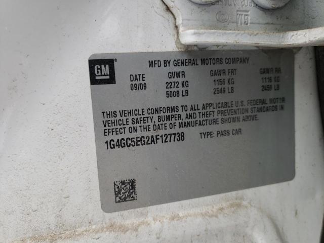 Photo 10 from auction – 2010 BUICK LACROSSE C with VIN 1G4GC5EG2AF127738
