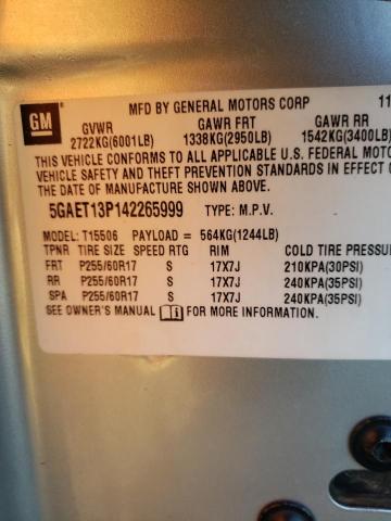Photo 10 from auction – 2004 BUICK RAINIER CX with VIN 5GAET13P142265999
