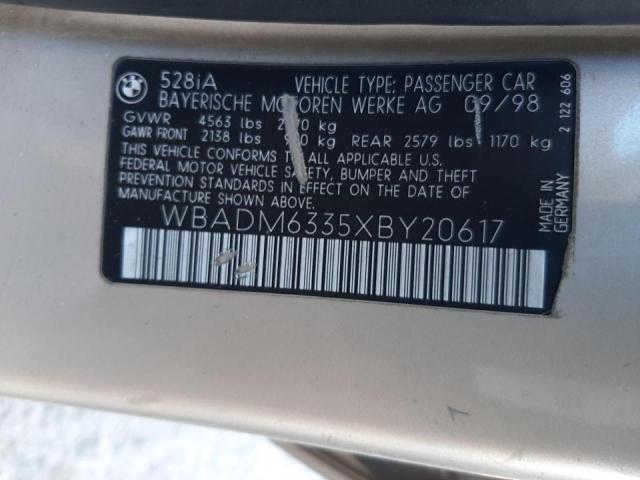 Photo 10 from auction – 1999 BMW 528 I AUTO with VIN WBADM6335XBY20617