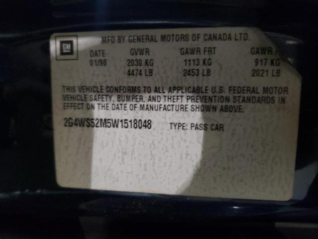 Photo 10 from auction – 1998 BUICK CENTURY CU with VIN 2G4WS52M5W1518048