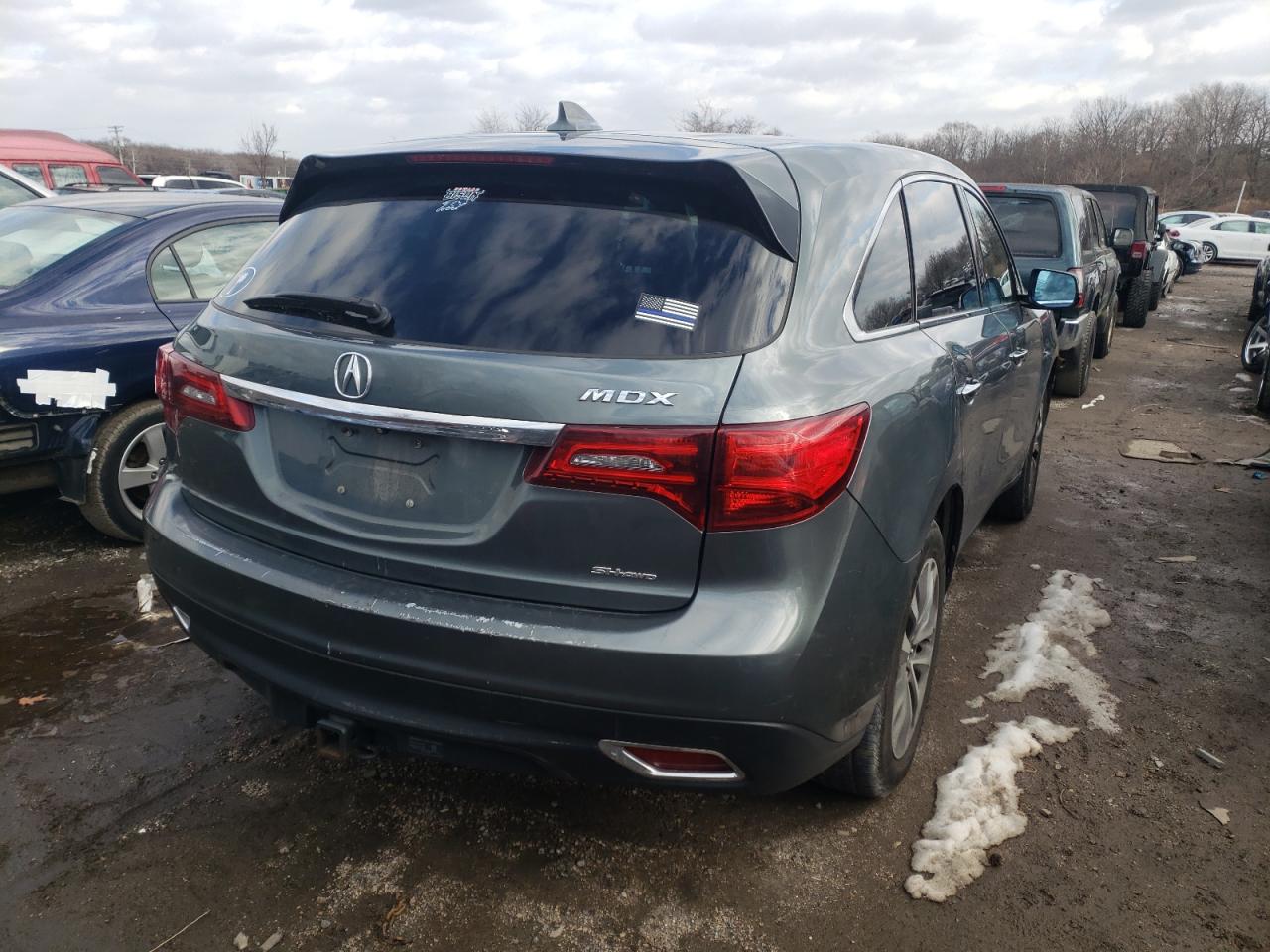 Photo 4 from auction – 2015 ACURA MDX TECHNO with VIN 5FRYD4H49FB025350