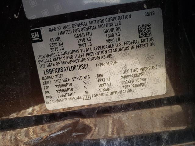 Photo 10 from auction – 2020 BUICK ENVISION P with VIN LRBFXBSA1LD018851