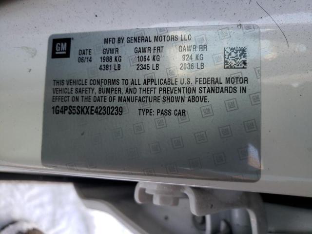 Photo 10 from auction – 2014 BUICK VERANO with VIN 1G4PS5SKXE4230239