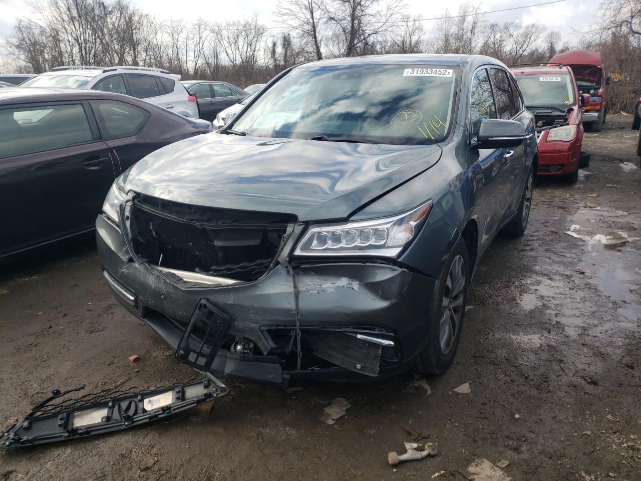 Photo 2 from auction – 2015 ACURA MDX TECHNO with VIN 5FRYD4H49FB025350