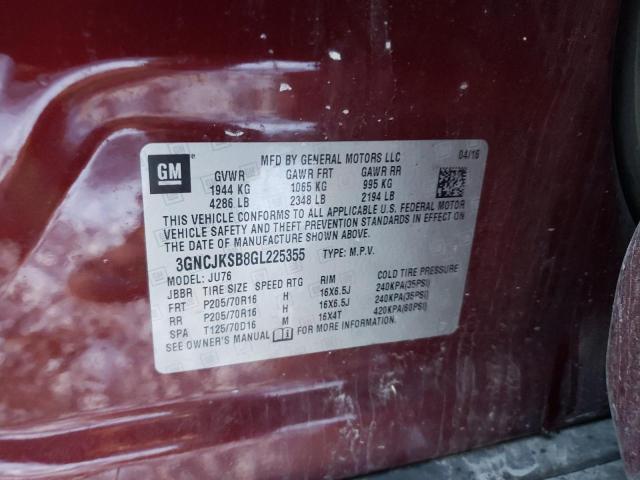 Photo 10 from auction – 2016 CHEVROLET TRAX LS with VIN 3GNCJKSB8GL225355