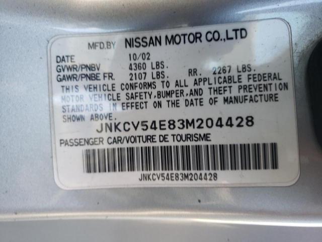 Photo 10 from auction – 2003 INFINITI G35 with VIN JNKCV54E83M204428