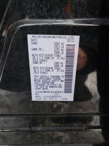 Photo 10 from auction – 2013 NISSAN PATHFINDER with VIN 5N1AR2MM3DC610963