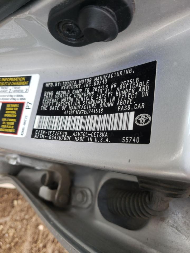 Photo 10 from auction – 2014 TOYOTA CAMRY L with VIN 4T1BF1FK7EU744518