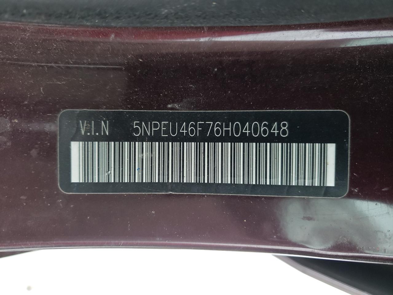 Foto 10 de la subasta – 2006 HYUNDAI SONATA GLS con VIN 5NPEU46F76H040648
