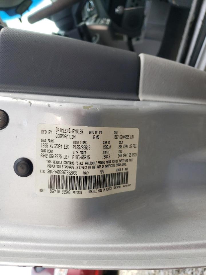 Photo 10 from auction – 2006 CHRYSLER PT CRUISER with VIN 3A4FY48B96T352032
