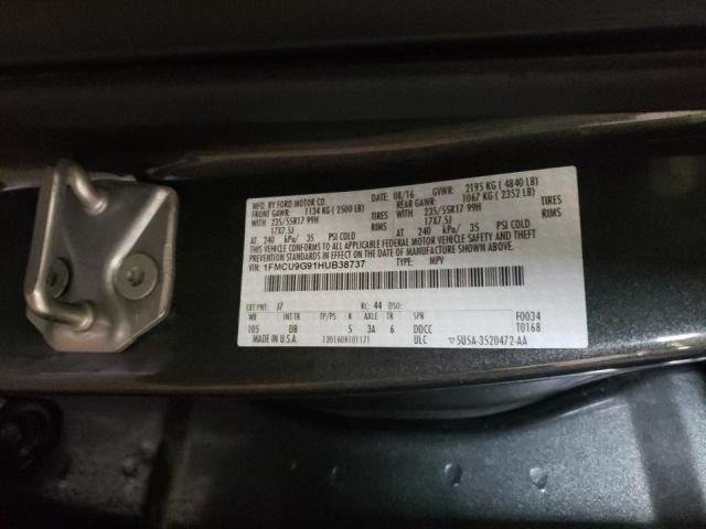 Photo 10 from auction – 2017 FORD ESCAPE SE with VIN 1FMCU9G91HUB38737