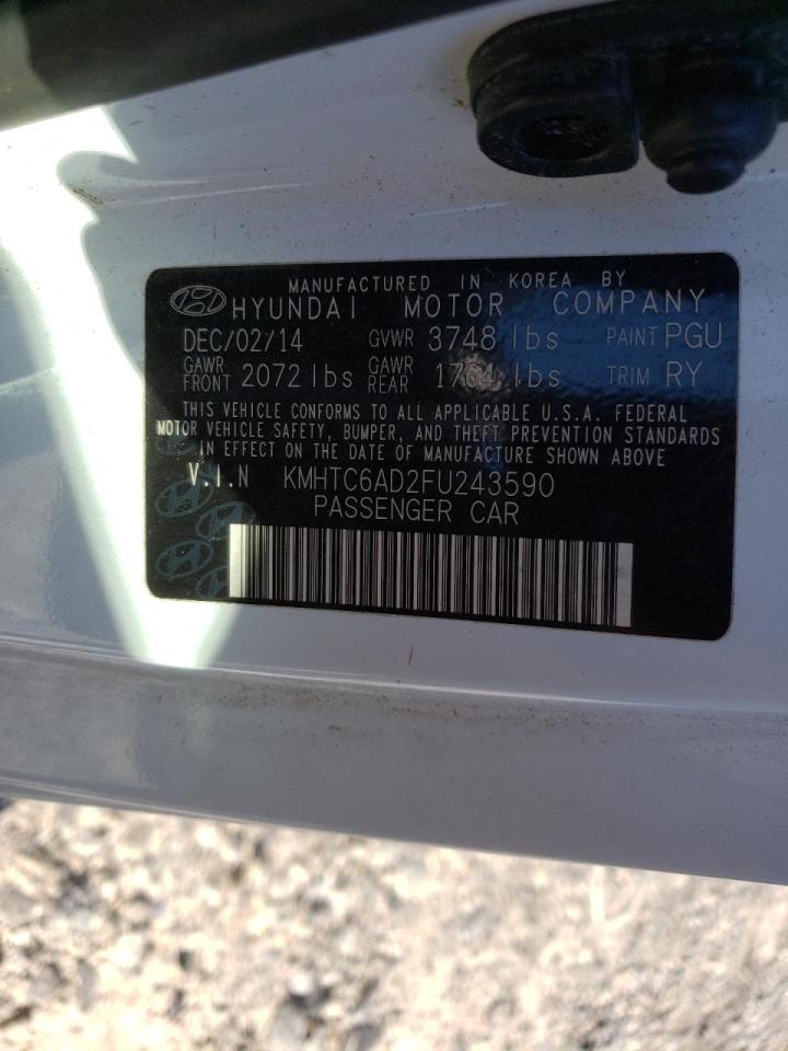 Photo 10 from auction – 2015 HYUNDAI VELOSTER with VIN KMHTC6AD2FU243590