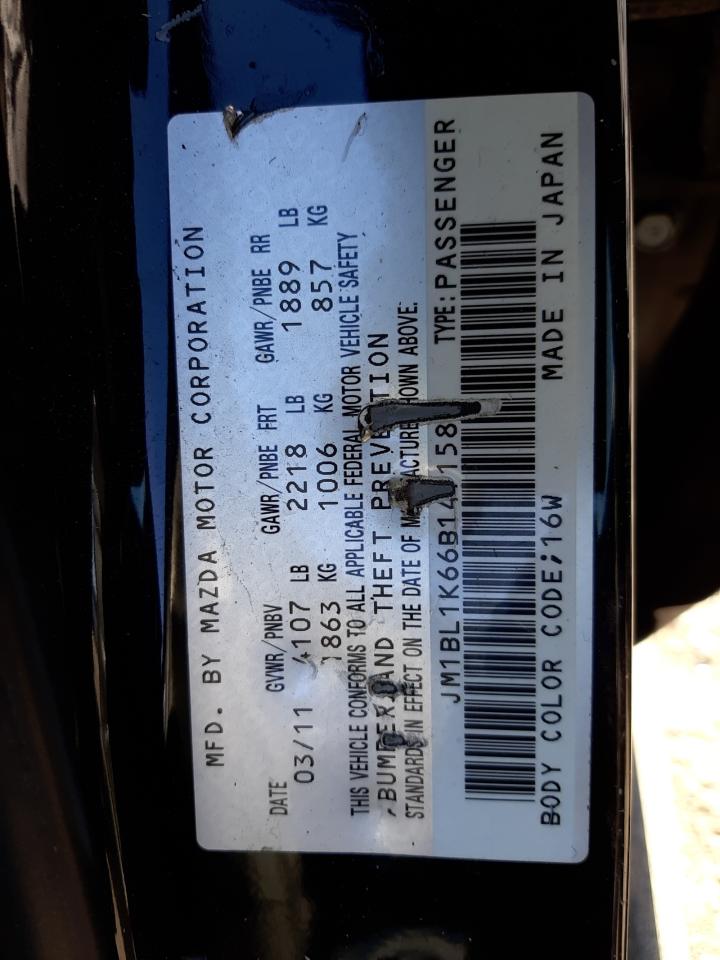 Photo 10 from auction – 2011 MAZDA 3 S with VIN JM1BL1K66B1471588