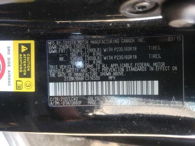 Photo 10 from auction – 2015 LEXUS RX 350 BAS with VIN 2T2BK1BA8FC316500