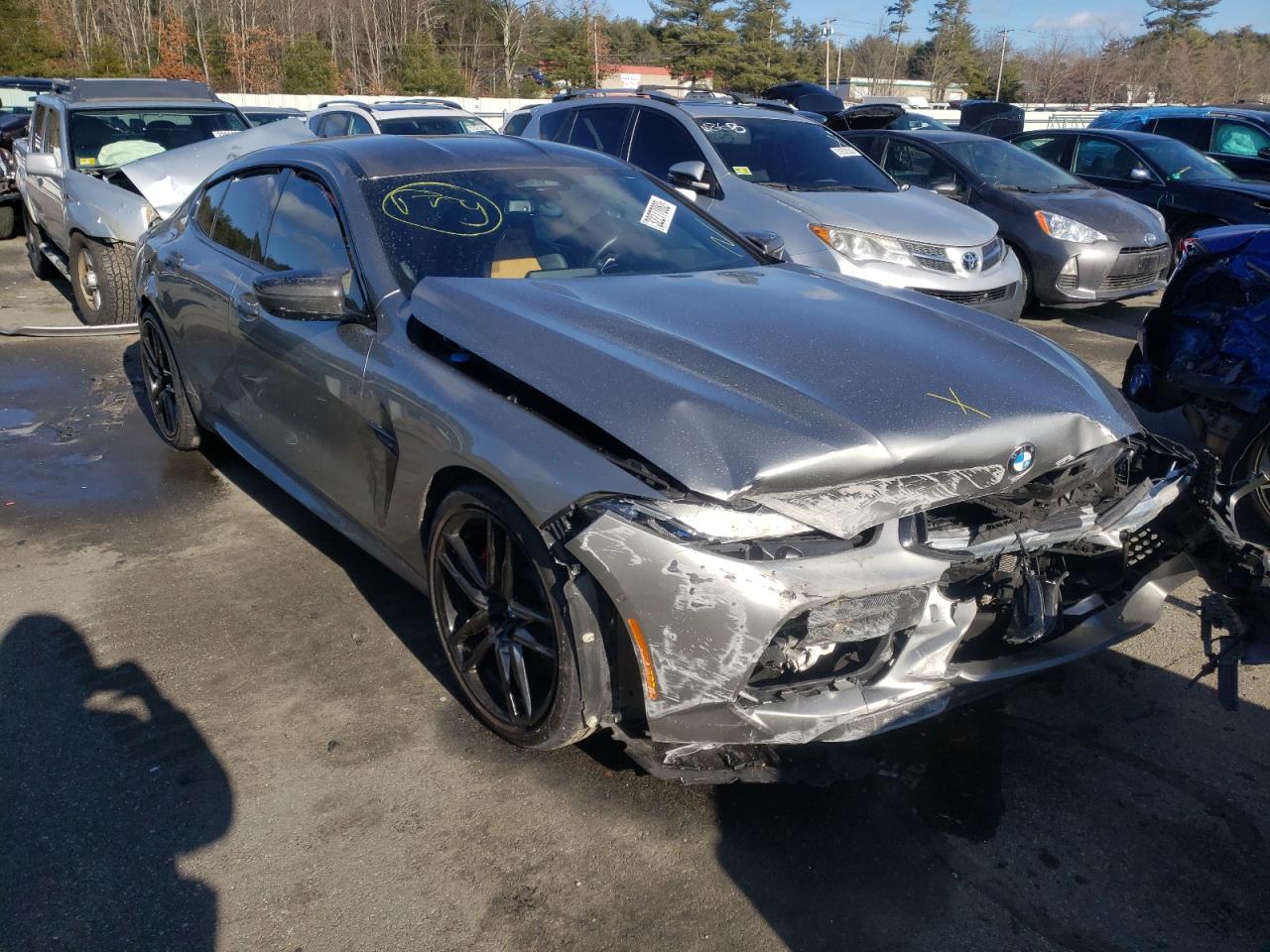 BMW M8 2021 with VIN WBSGV0C02MCF63742 - Photo from auction