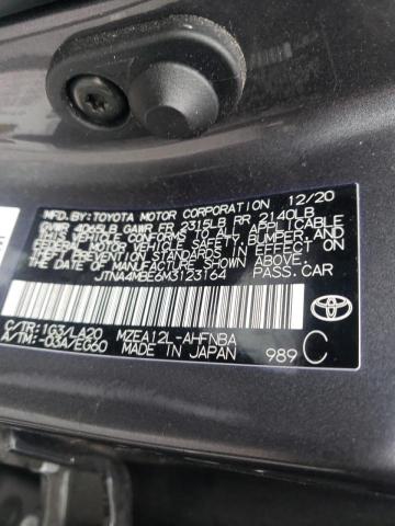 Photo 10 from auction – 2021 TOYOTA COROLLA with VIN JTNA4MBE6M3123164