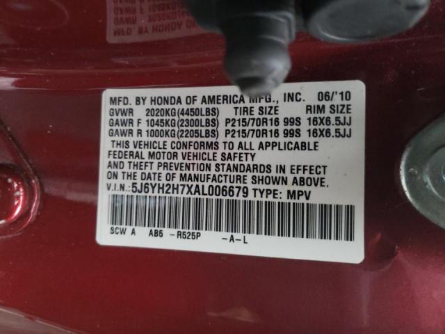 Photo 10 from auction – 2010 HONDA ELEMENT EX with VIN 5J6YH2H7XAL006679