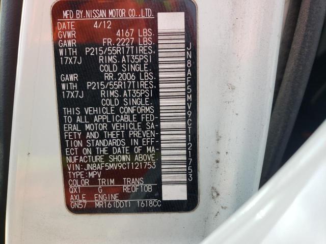 Photo 10 from auction – 2012 NISSAN JUKE S with VIN JN8AF5MV9CT121753