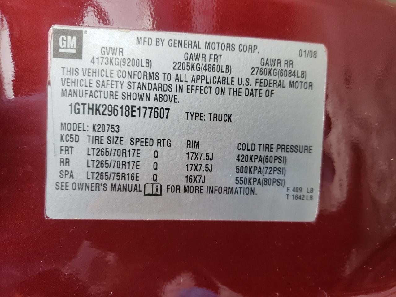 Photo 10 from auction – 2008 GMC SIERRA K25 with VIN 1GTHK29618E177607