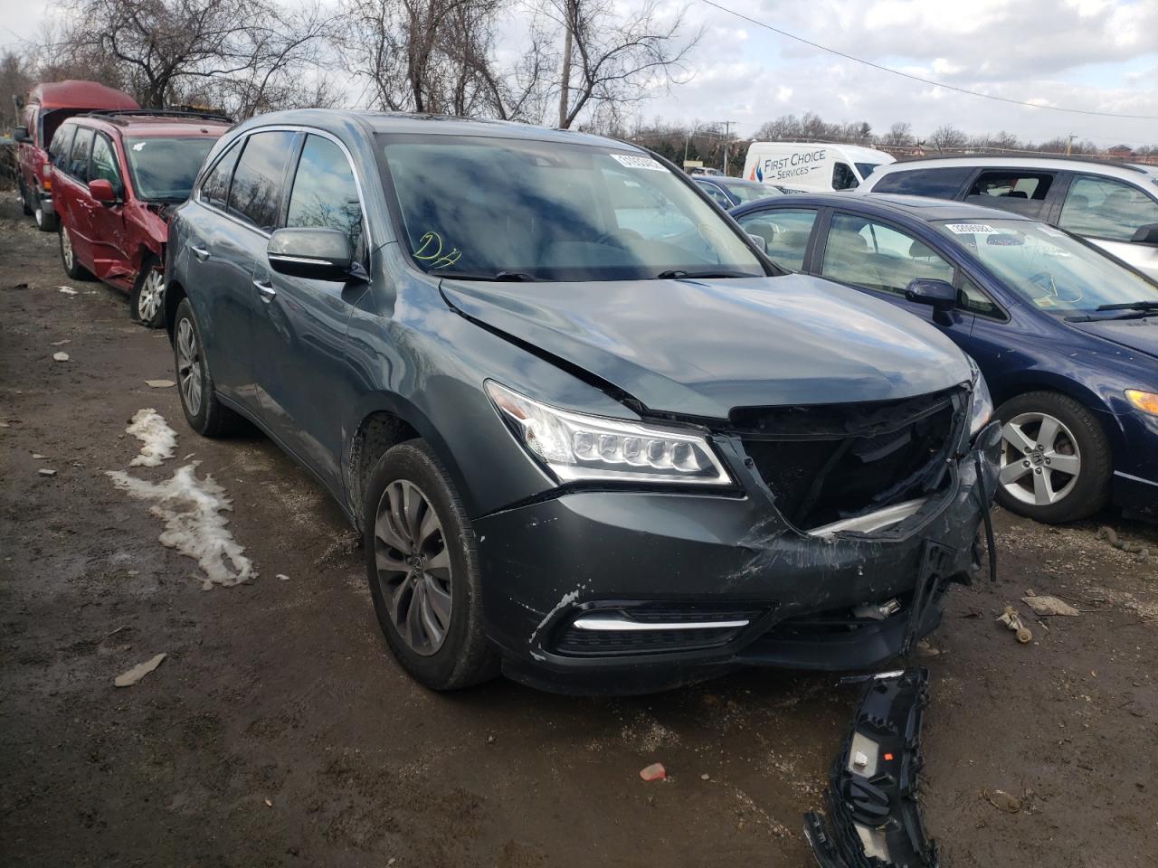 ACURA MDX TECHNO 2015 with VIN 5FRYD4H49FB025350 - Photo from auction