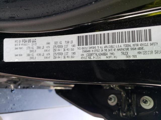 Photo 10 from auction – 2020 RAM 1500 BIG H with VIN 1C6SRFFT4LN240864