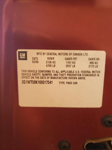 Photo 10 from auction – 2006 CHEVROLET IMPALA LT with VIN 2G1WT58K169317541