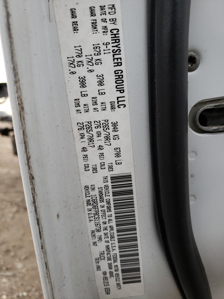 Photo 10 from auction – 2012 DODGE RAM 1500 S with VIN 1C6RD6FP8CS116730