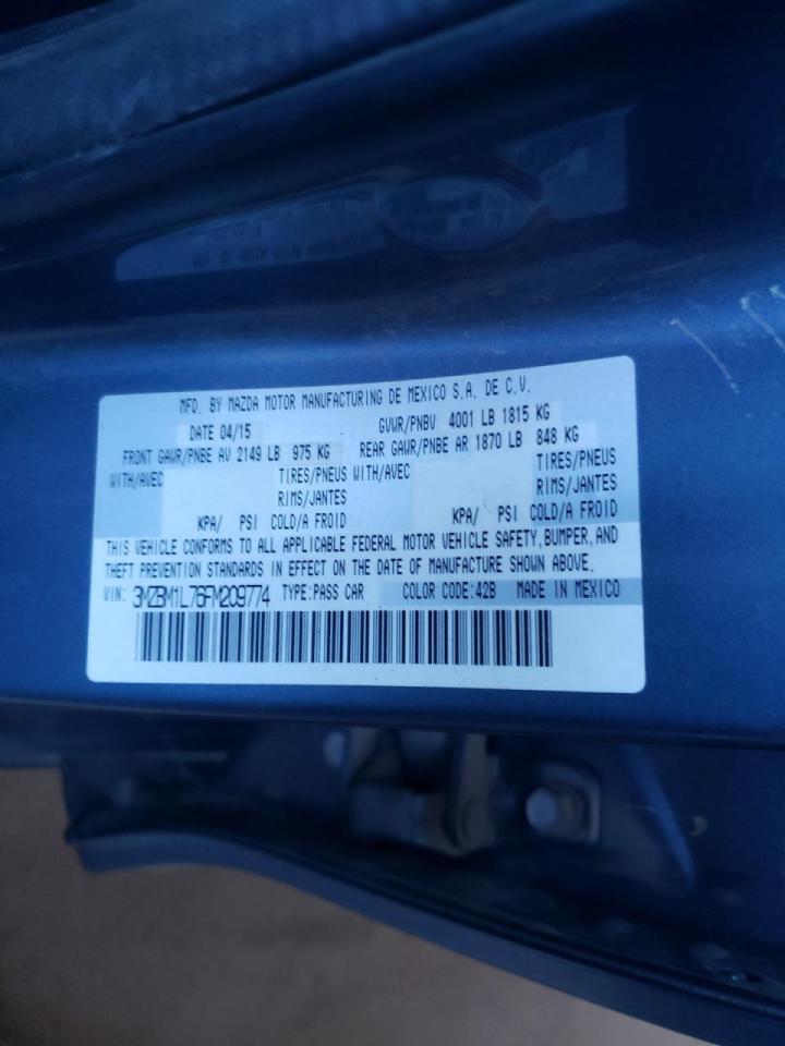 Photo 10 from auction – 2015 MAZDA 3 TOURING with VIN 3MZBM1L76FM209774