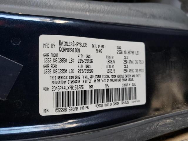 Photo 10 from auction – 2007 DODGE GRAND CARA with VIN 2D4GP44LX7R151226