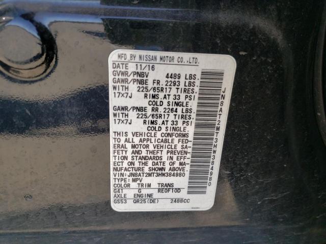 Photo 10 from auction – 2017 NISSAN ROGUE S with VIN JN8AT2MT3HW384980